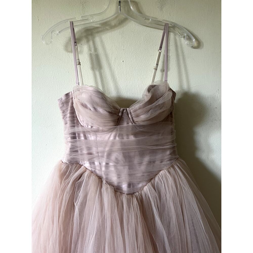 Oh Polly Cindy Tulle Corset Midmaxi Dress Dusty Rose Size 8 New - Picture 6 of 9